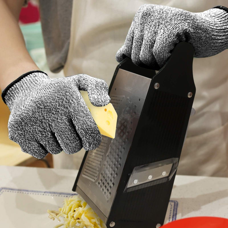 Evridwear Cut Resistant Gloves Food Grade Level 5 Kitchen Safety Protection (Gray, Medium) - Image 5